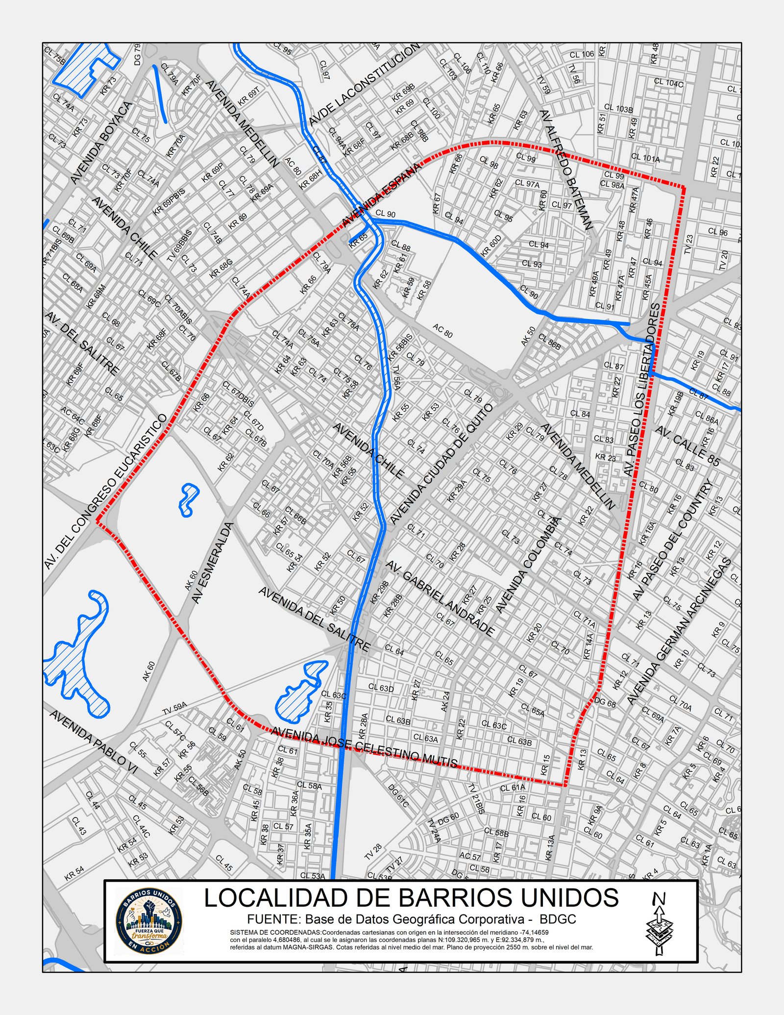 Mapa Barrios Unidos